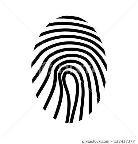 fingerprint probe logo vector 122437377