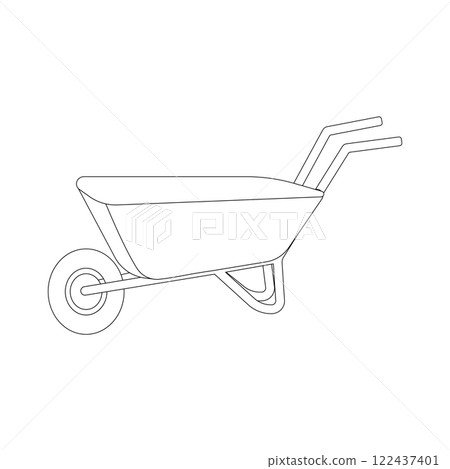 wheelbarrow vector icon wheelbarrow vector icon 122437401