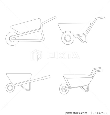 wheelbarrow vector icon 122437402