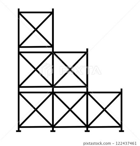 Scaffolding icon vector Scaffolding icon vector 122437461