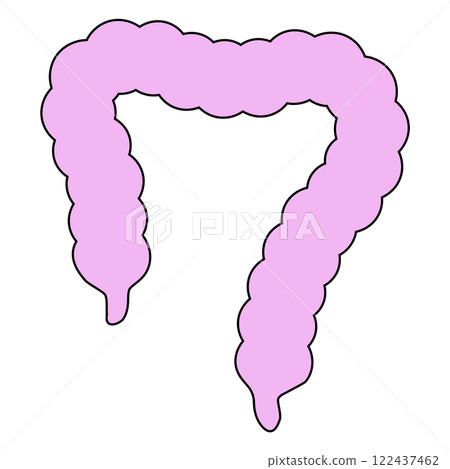 intestine simple icon vector intestine simple icon vector 122437462