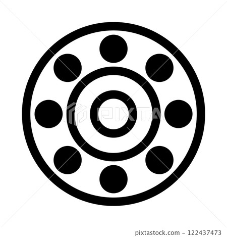 Bearing icon vector Bearing icon vector 122437473