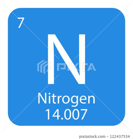 nitrogen symbol vector 122437534
