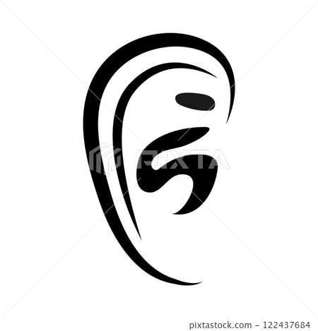 Ear vector icon 122437684