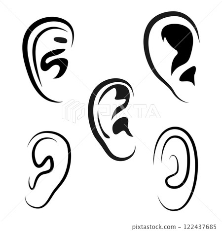 Ear vector icon 122437685