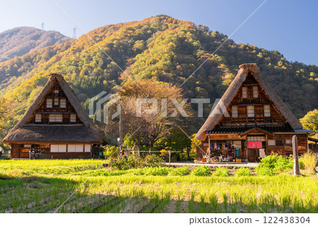 《富山縣》黃葉Su沼合掌祖里村，日本原始風光 122438304