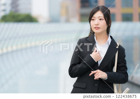Businesswoman in a suit, newcomer, Nagoya Sakae OASIS21, at the Water Spaceship Businesswoman in a suit, newcomer, Nagoya Sakae OASIS21, at the Water Spaceship 122438675