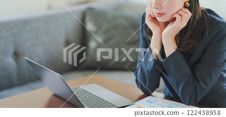 Woman indoor portrait Woman indoor portrait 122438958