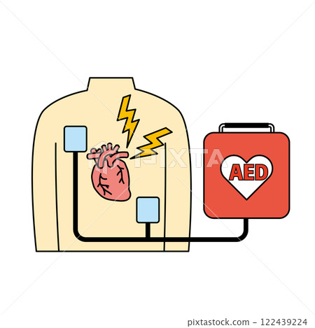 AED image illustration AED image illustration 122439224
