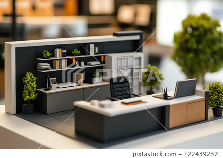 Miniature office Image generation AI 122439237