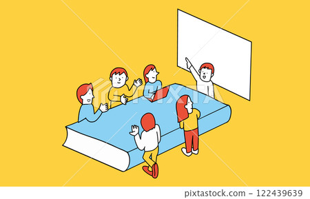 商務團隊在一張桌子旁開會,桌上放著一本大書 團隊會議插圖 商務團隊在一張桌子旁開會,桌上放著一本大書 團隊會議插圖 122439639