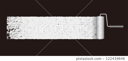 用油漆滾筒塗上白色背景圖 122439646