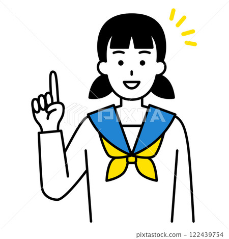 A female student coming up with an idea 122439754