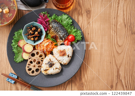 Colorful Japanese one-plate meal Colorful Japanese one-plate meal 122439847