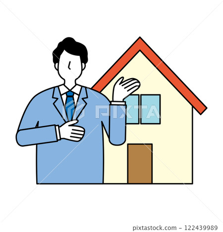 Man selling a house 122439989