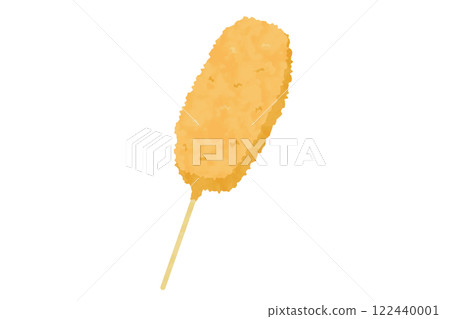 豬肉串炸向量插圖 122440001