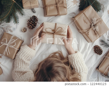 捧著禮物的女性的雙手 122440123