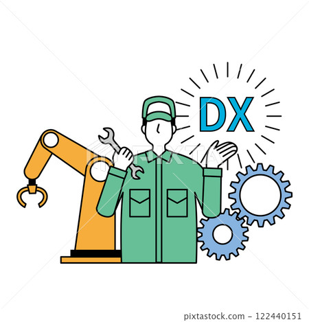 Illustration of manufacturing industry digital transformation Illustration of manufacturing industry digital transformation 122440151