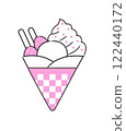 Stock Illustration: Cute and delicious crepe icon 122440172