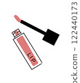 Stock Illustration: Simple and stylish cosmetics_lip gloss_makeup_icon 122440173