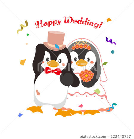 企鵝夫婦的婚禮插圖和文字 企鵝夫婦的婚禮插圖和文字 122440737