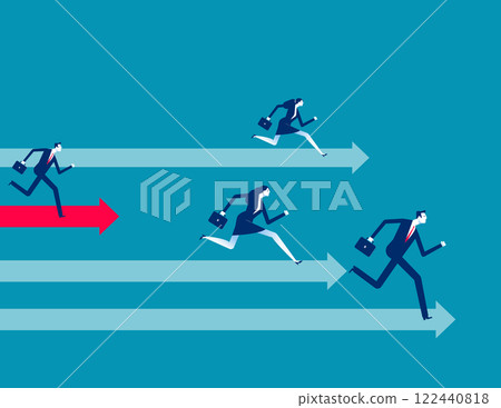 Business competition and defeat. Business rivalry vector flat style Business competition and defeat. Business rivalry vector flat style 122440818