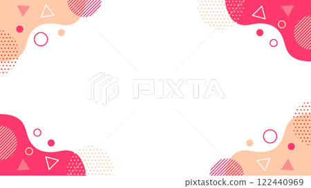 幾何圖案 03 傳單、網頁和視訊背景資料 16:9 尺寸 米色 粉紅色 紅色 紅色 紫色 122440969