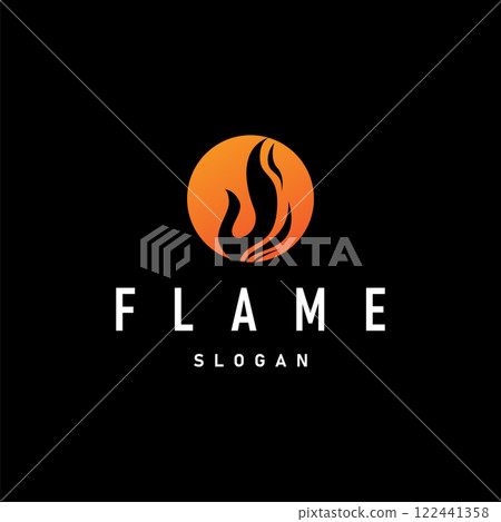 flame logo symbol burning fire design with simple minimalist concept brand template flame logo symbol burning fire design with simple minimalist concept brand template 122441358