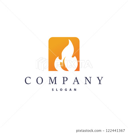 flame logo symbol burning fire design with simple minimalist concept brand template flame logo symbol burning fire design with simple minimalist concept brand template 122441367