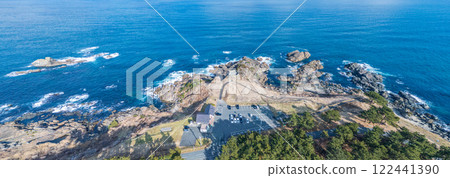 青森縣、足毛崎瞭望台無人機空拍圖、種差海岸、冬季 青森縣、足毛崎瞭望台無人機空拍圖、種差海岸、冬季 122441390