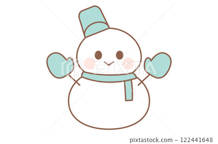 Cute snowman character illustration Cute snowman character illustration 122441648