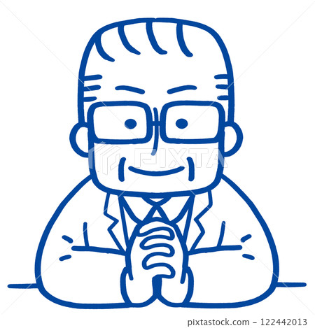 老人微笑著聆聽 122442013