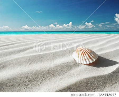 白沙灘,大海,貝殼,天空,夏季,熱帶,旅行,背景,壁紙,素材 122442017