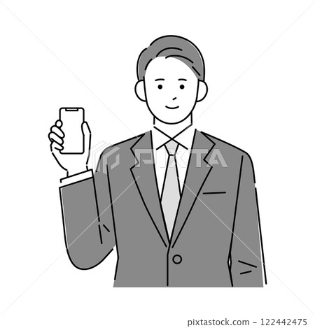 Office worker with a mobile phone 122442475