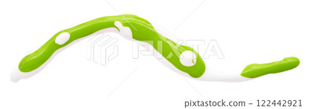 green watercolor drop zigzag isolated on transparent background 122442921