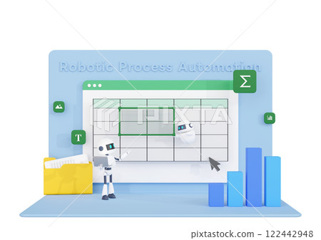 3DCG | Automate your work and increase productivity with RPA tools (Robotic Process Automation) 122442948