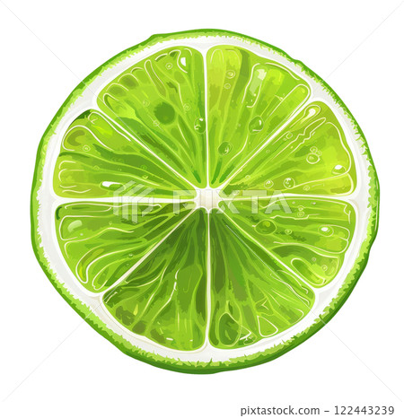 Illustration of a Lime Slice 122443239
