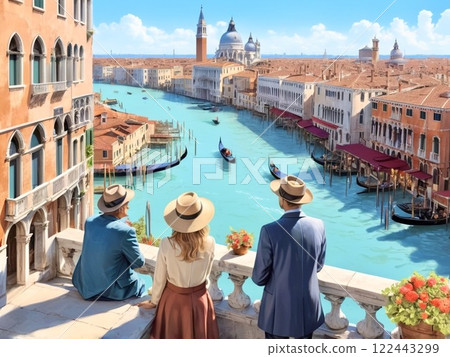 A lively and beautiful canal town-3 122443299