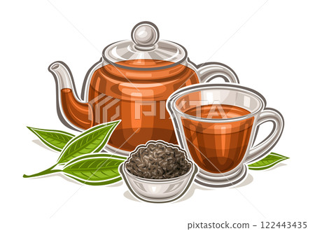 Vector logo for Black Tea Drink 122443435