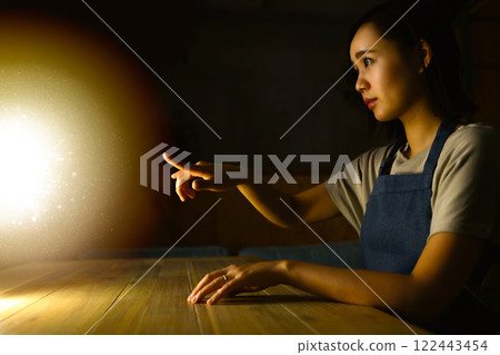 Portrait of a housewife 122443454