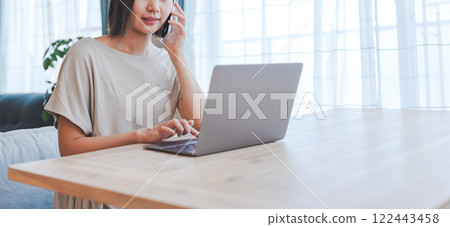 Portrait of a housewife 122443458