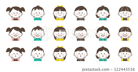 Child resting his chin on his elbows 122443538