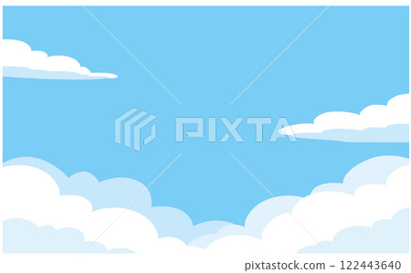 Simple and cute landscape vector illustration background material Simple and cute landscape vector illustration background material 122443640