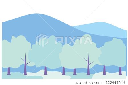 簡單可愛的風景向量插圖背景資料 簡單可愛的風景向量插圖背景資料 122443644