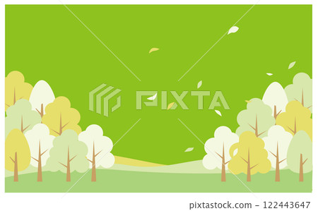 Simple and cute landscape vector illustration background material 122443647