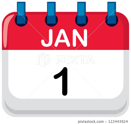 New Year Calendar Icon Illustration New Year Calendar Icon Illustration 122443924