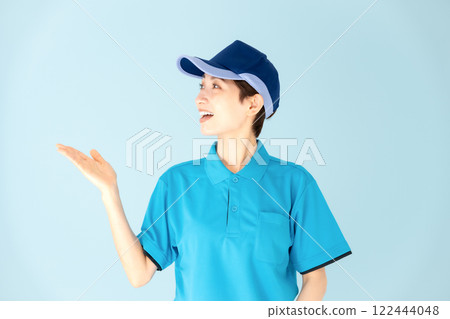 女人，送貨，揮手 122444048