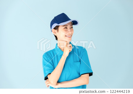 女人，送貨上門，思考，微笑 122444219
