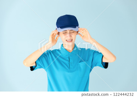 Woman, delivery, headache Woman, delivery, headache 122444232