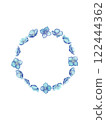 Hydrangea wreath illustration 122444362